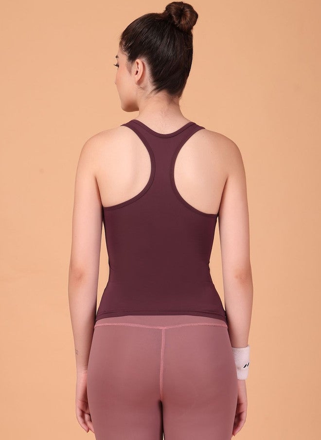 CUKOO Maroon Sleeveless Tank Top - Image 5